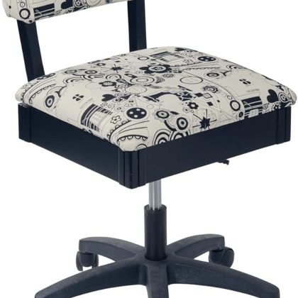 Sewing Chair with hydraulic lift and storage compartment