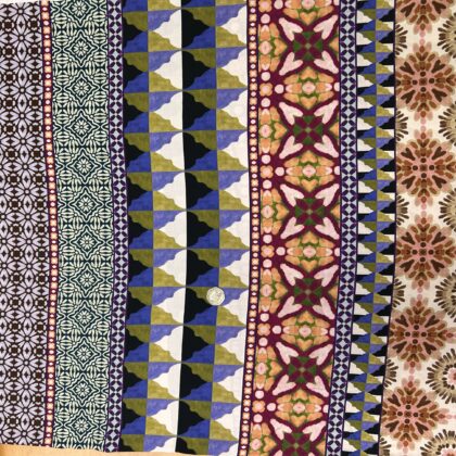 Multi Tile Print Viscose Lawn