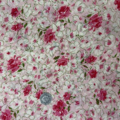 Rose & Fuschia Cotton Voile