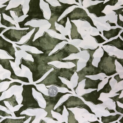 Leaf Print Viscose Green