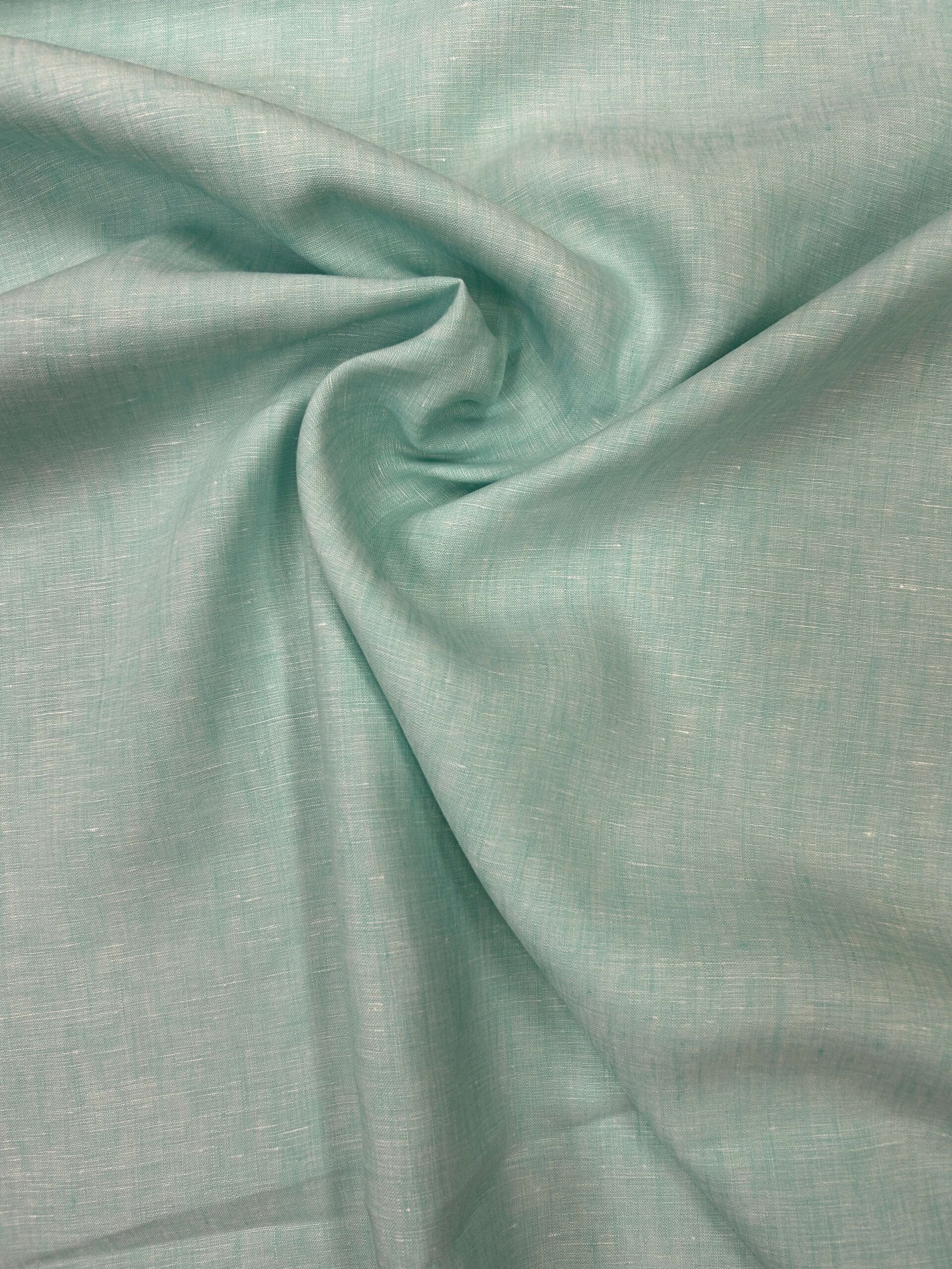 100% Linen in Mint Ex Paul Smith Handkerchief weight 150cm